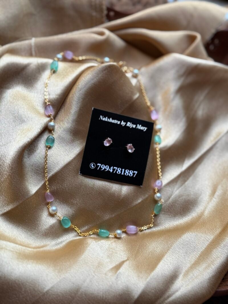 Single line multi colour with pastel pink