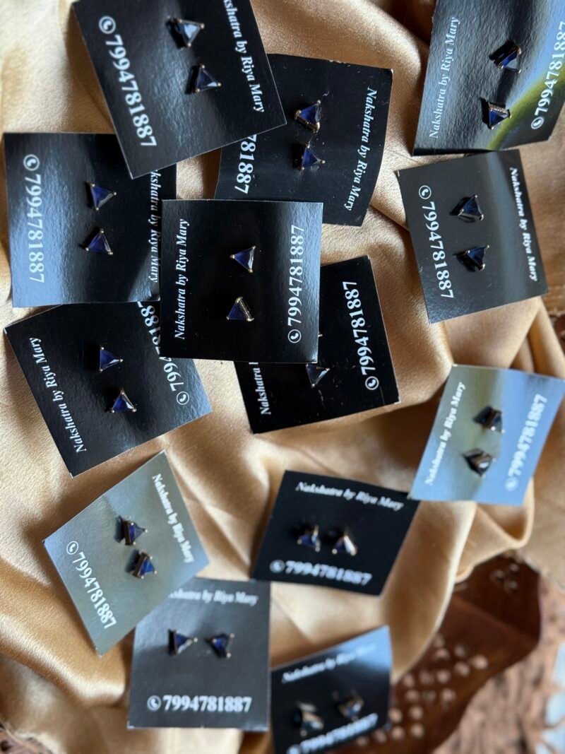 Triangle royal blue stud