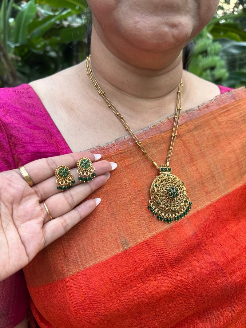 Antique gold mala