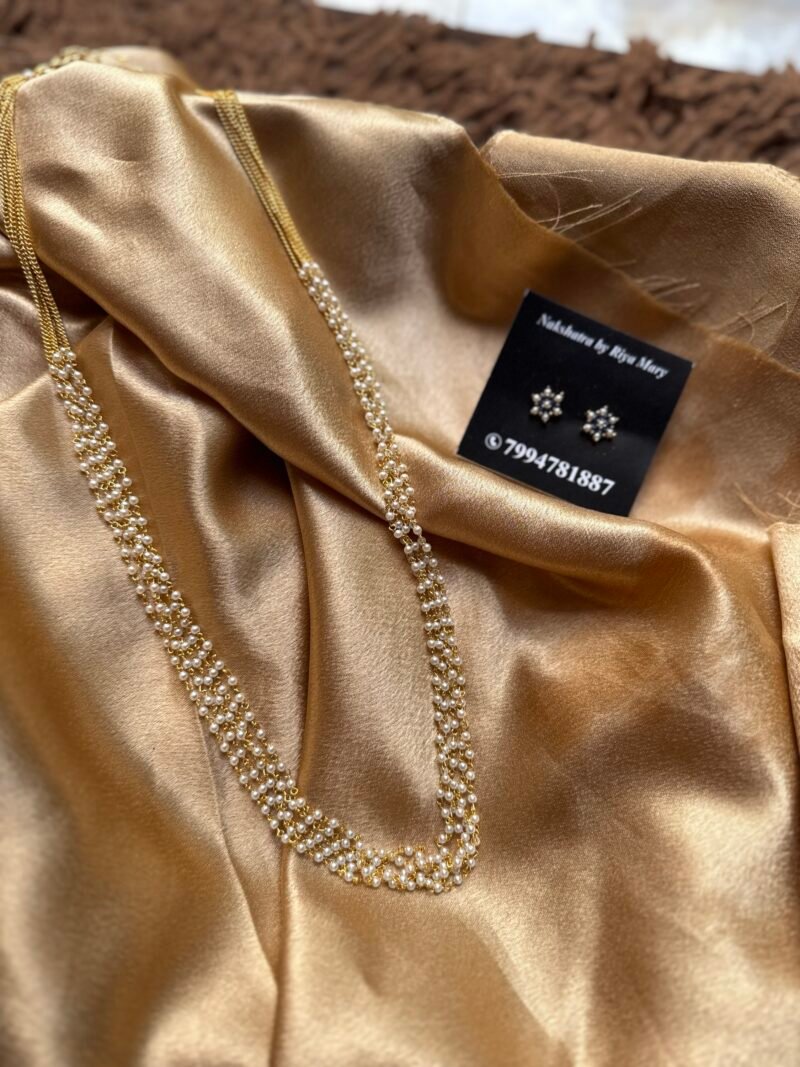 Pearl layer Mala + earring