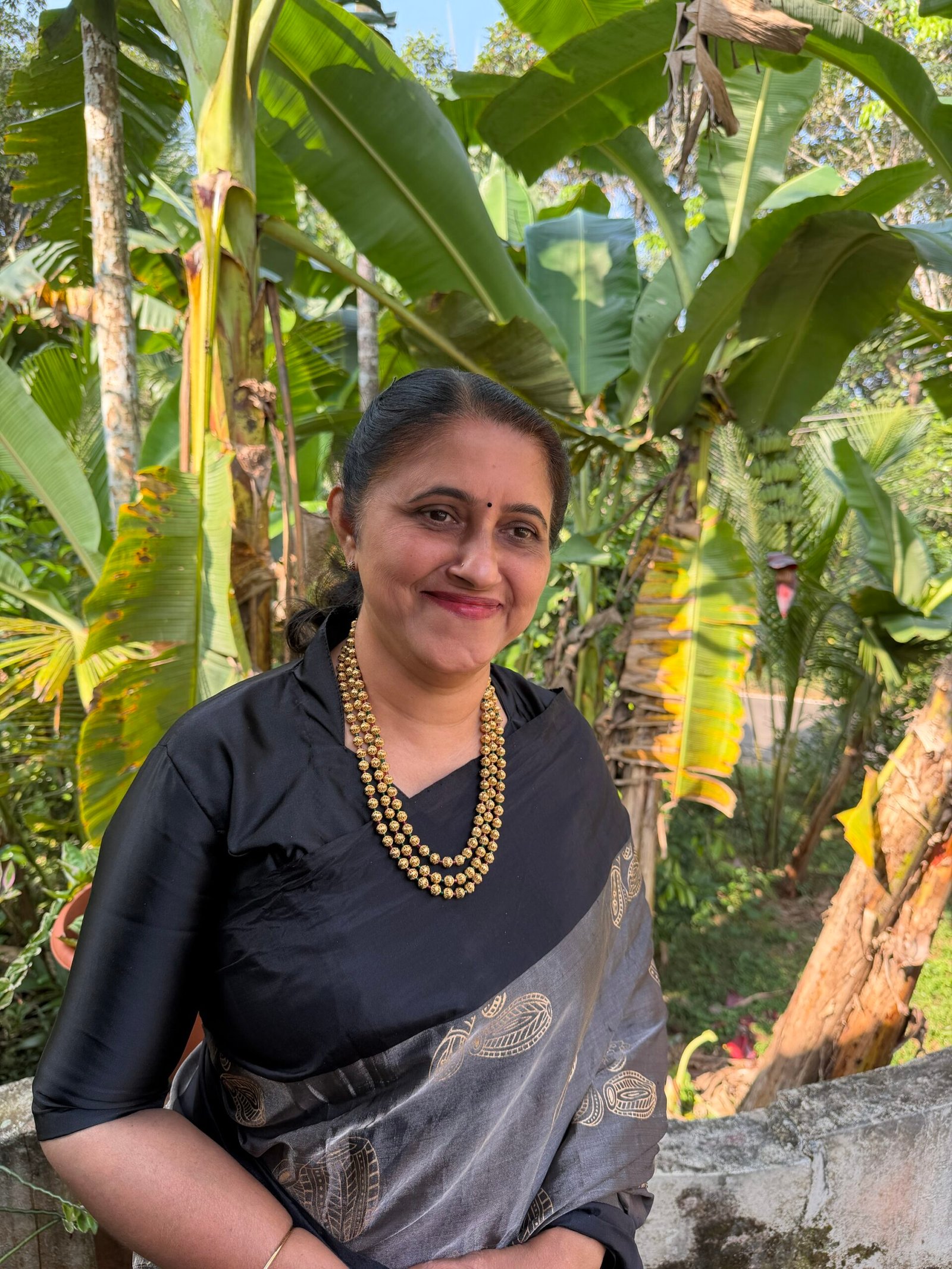 3 layer antique gold mala