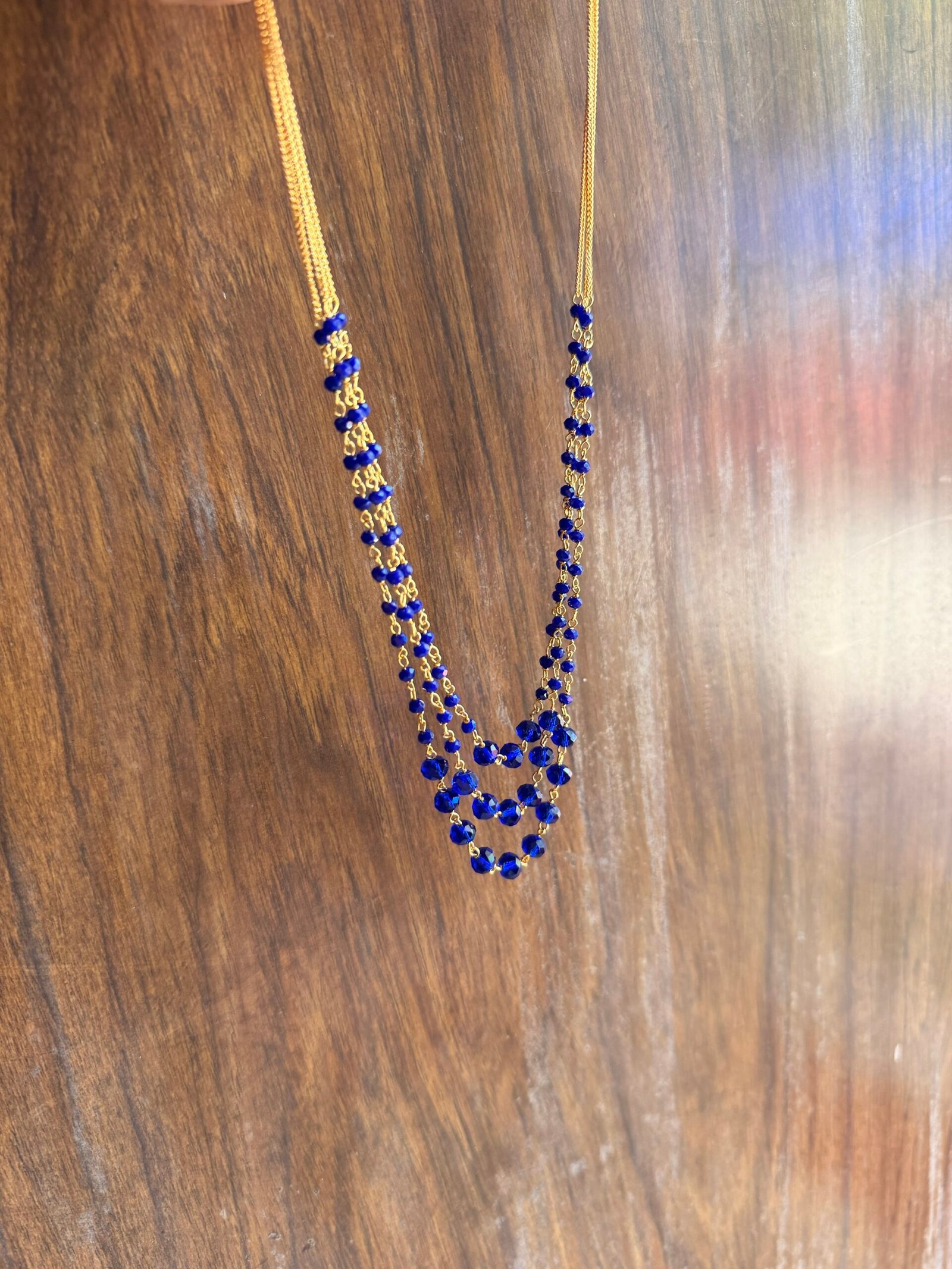 Royal blue layer mala