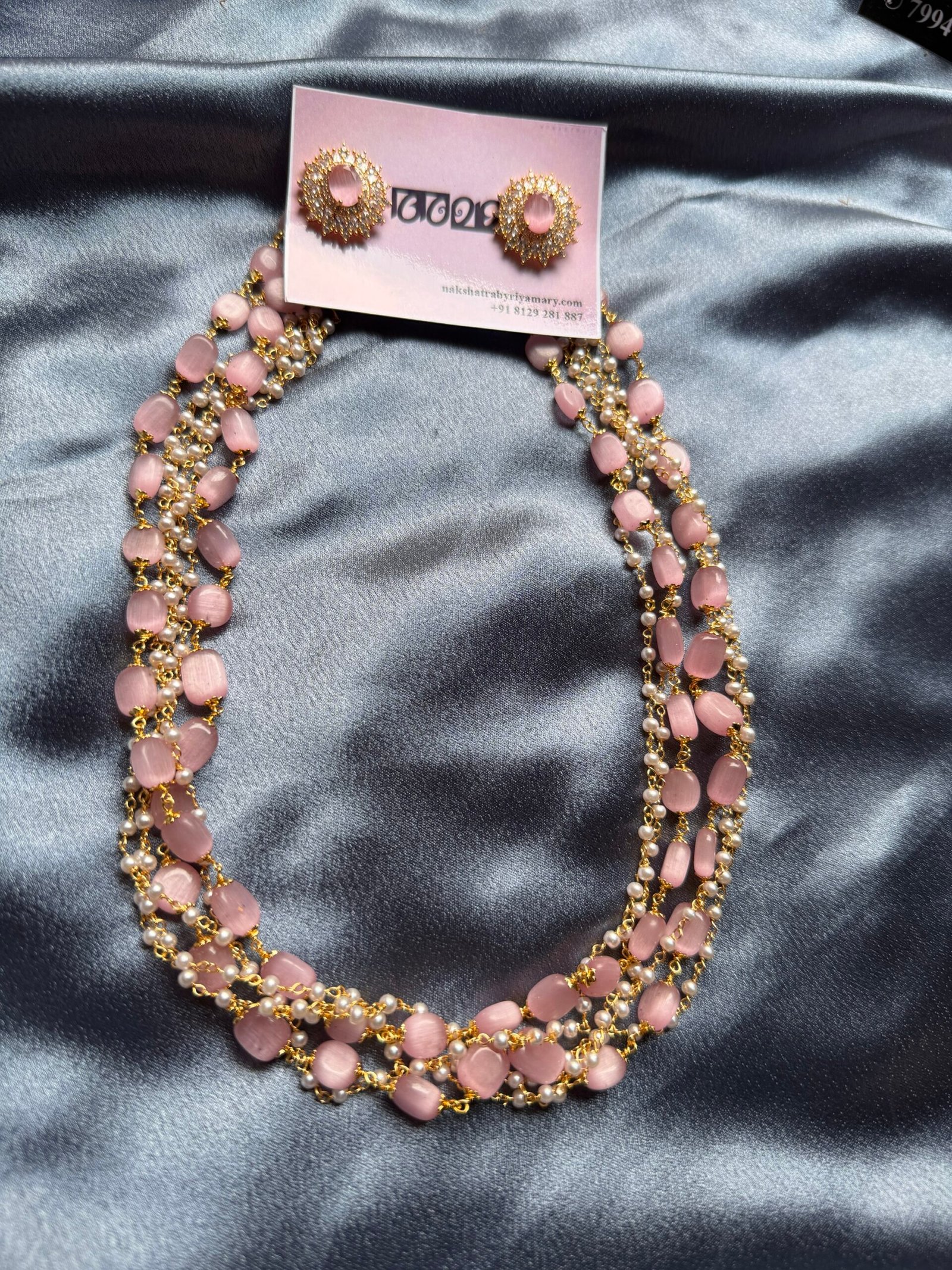 Pink bunch with ear stud 1