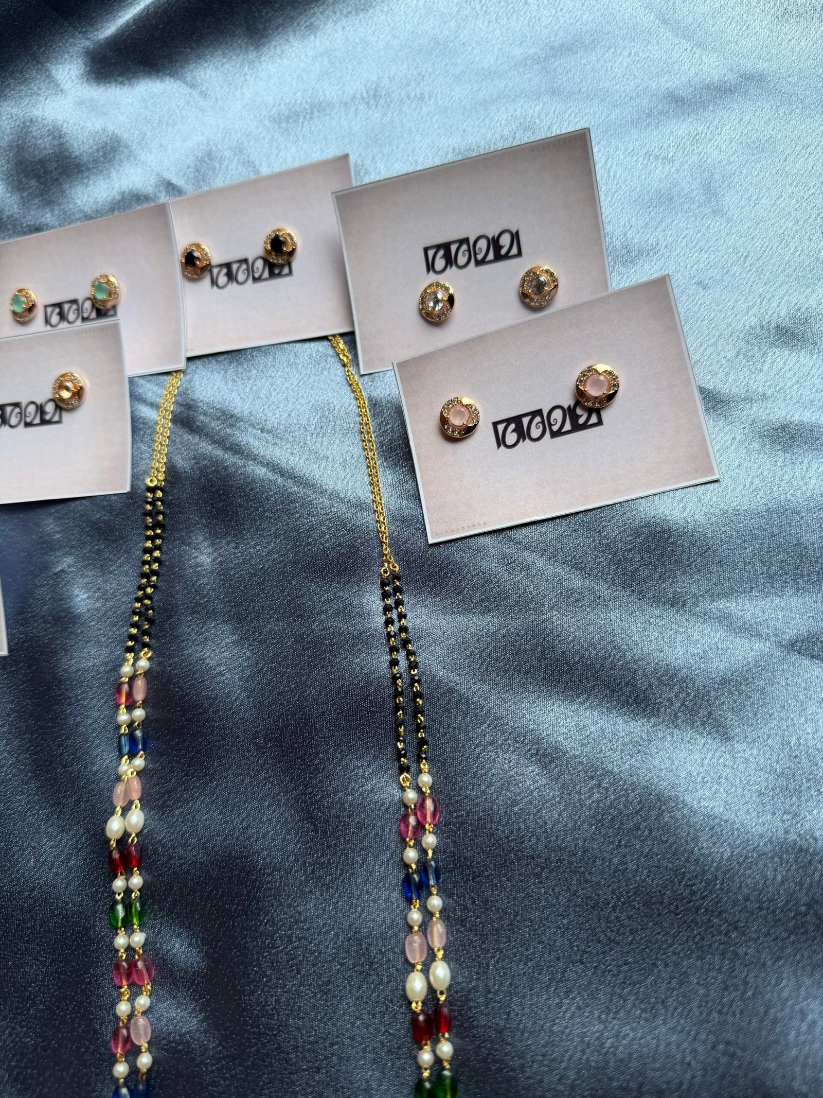 Karimani mala with 6 earrings combo