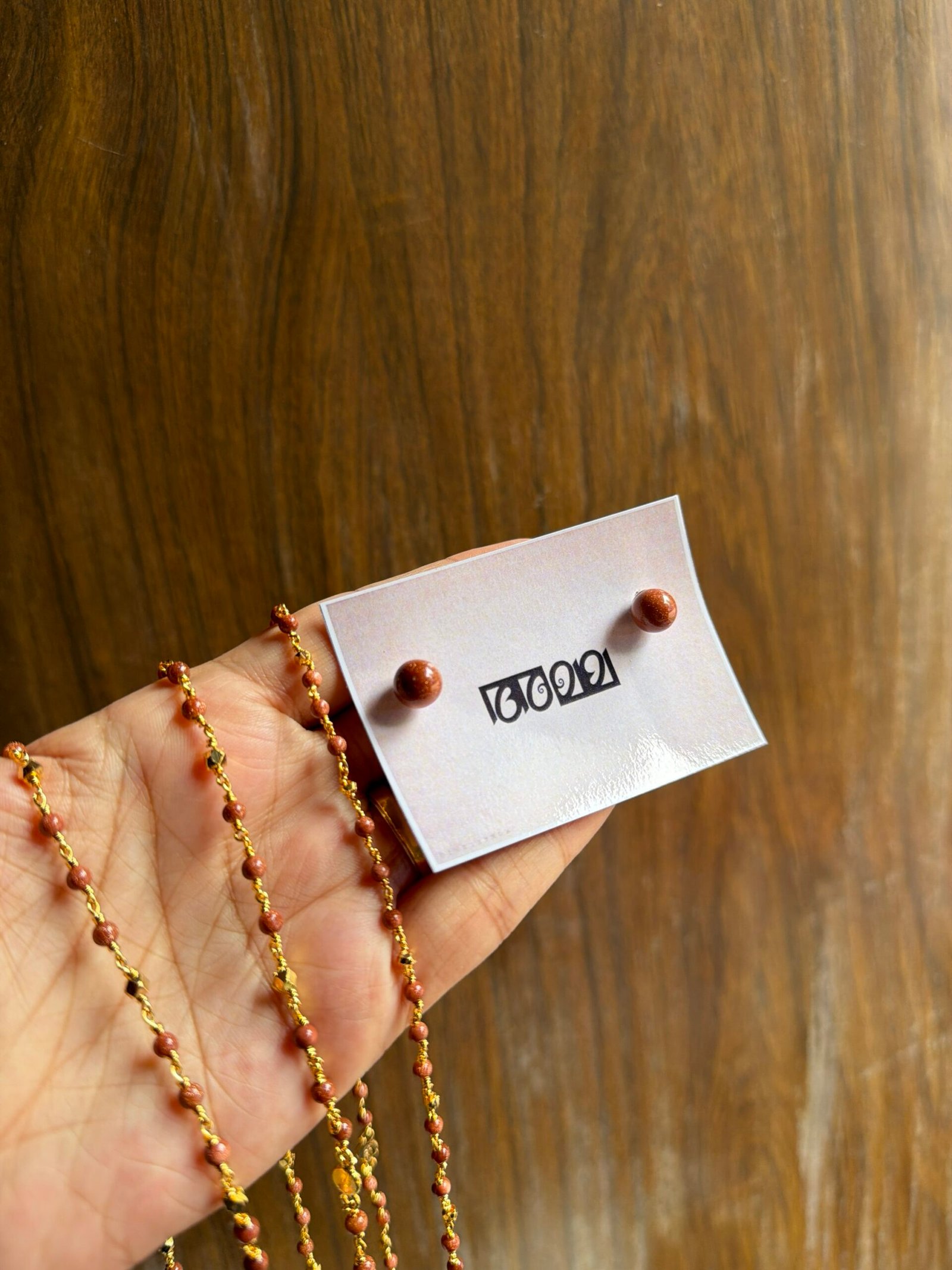 Sandstone chain + earring