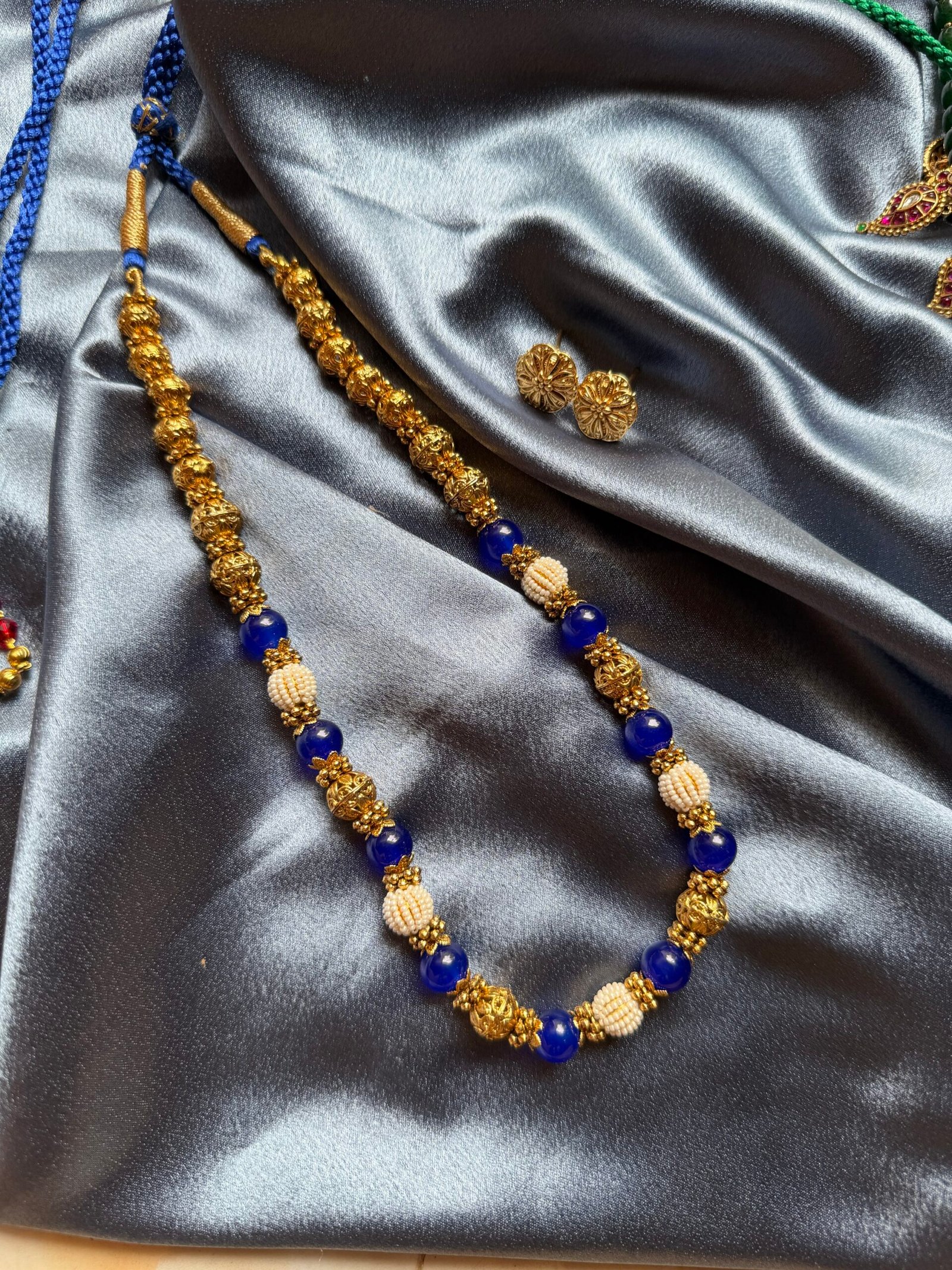 Royal blue in beads