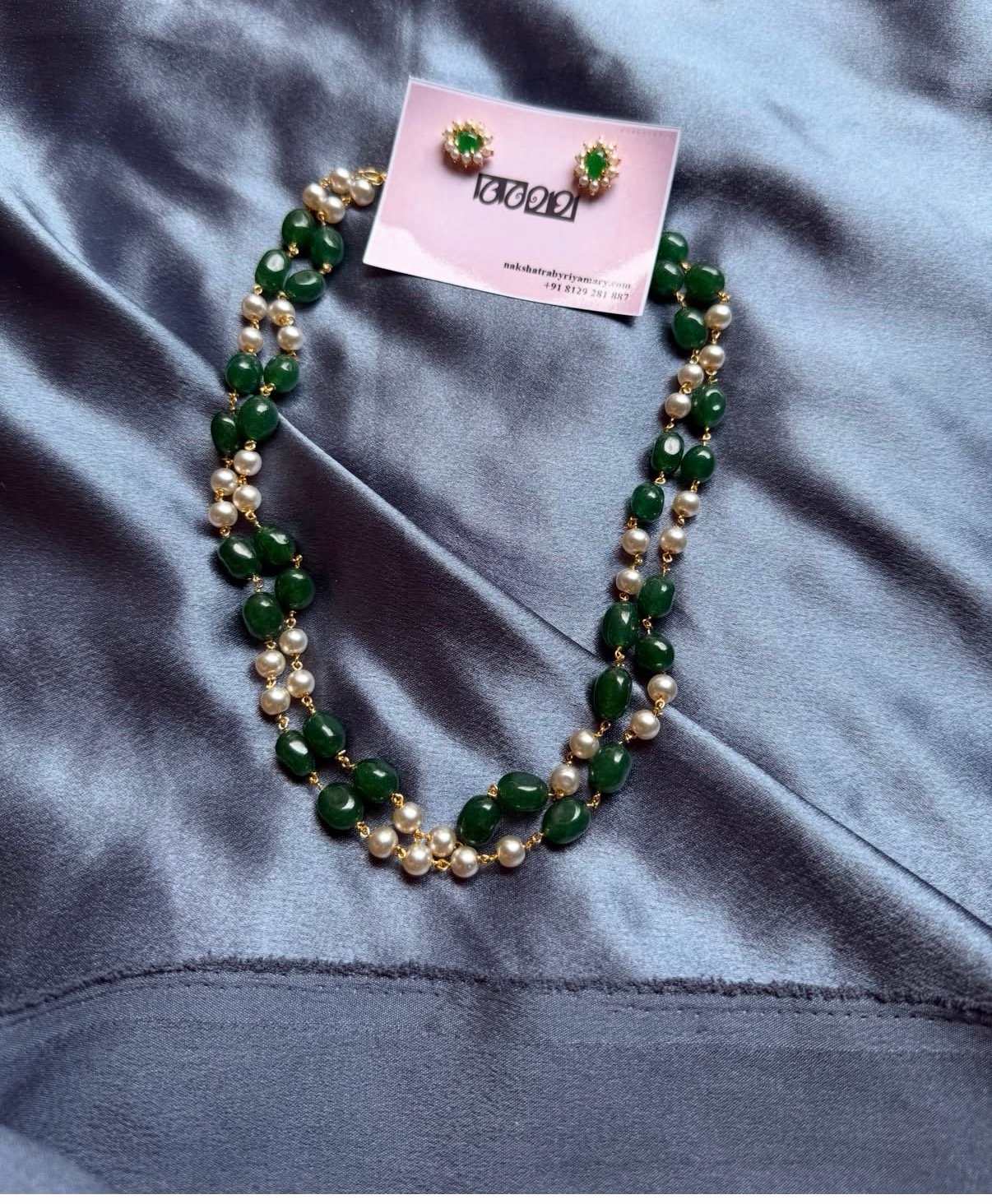 Green and pearls