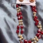 Maroon and pearls
