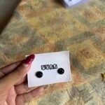Black ear stud