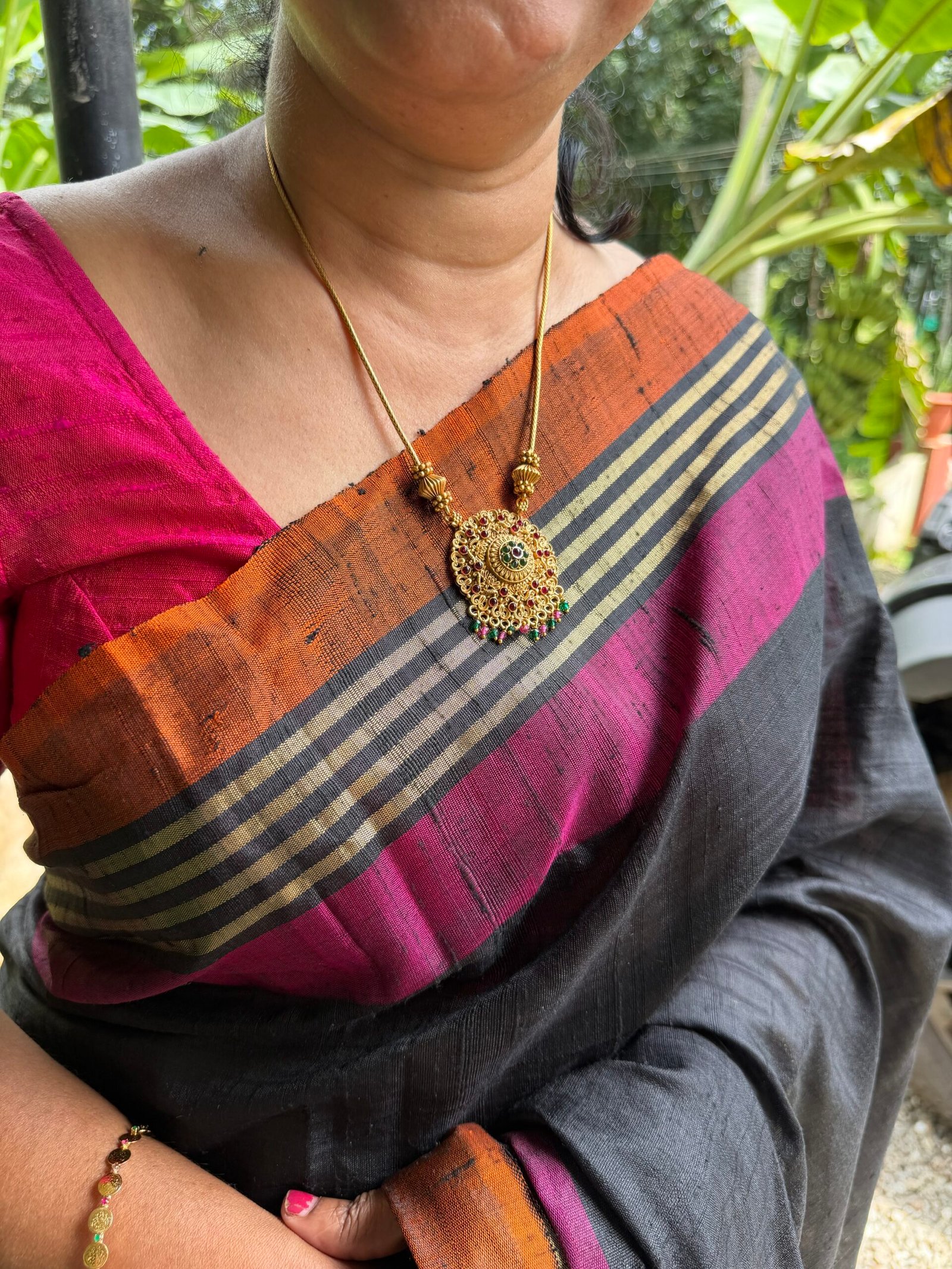 Antique gold mala