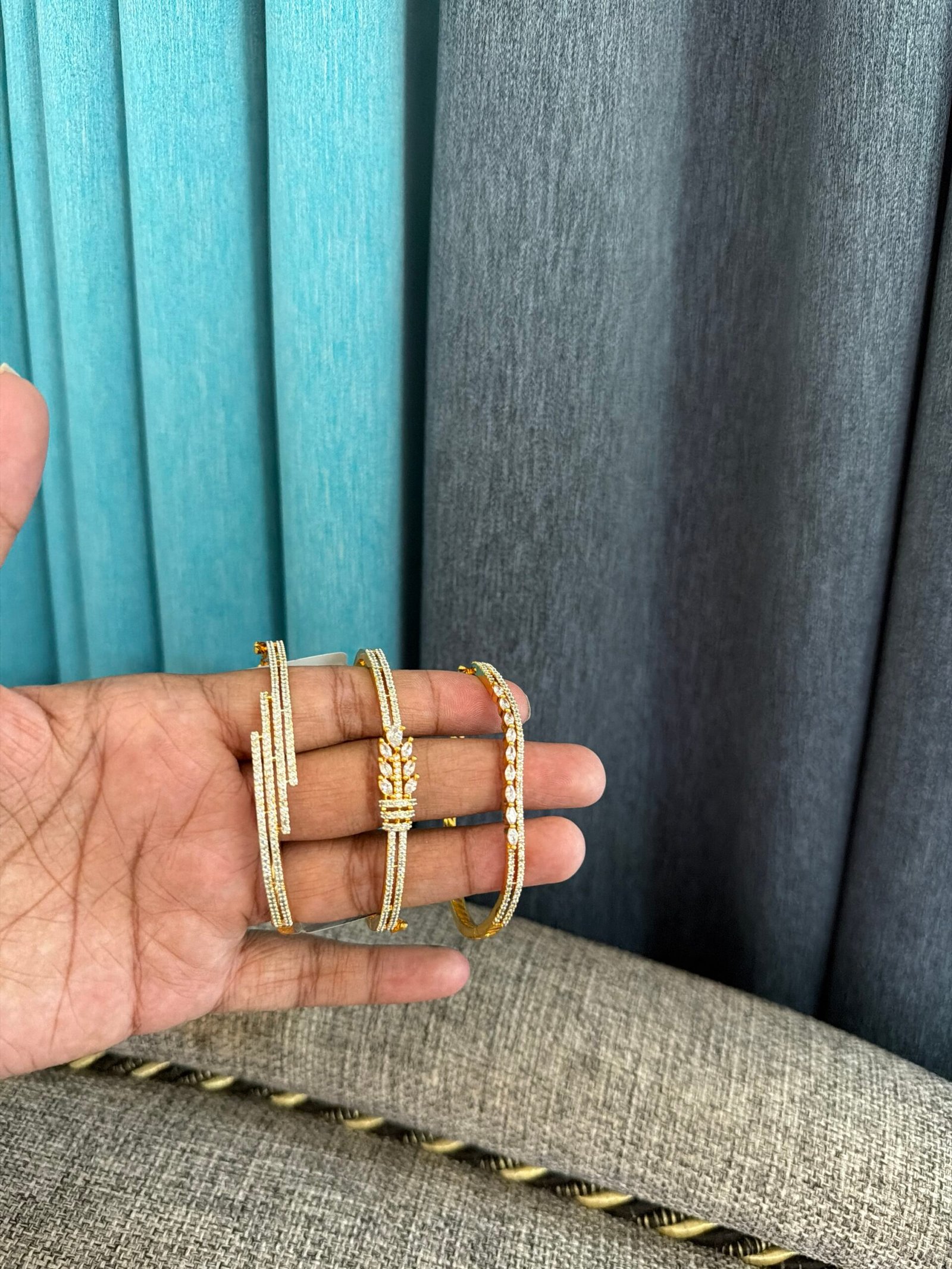 Diamond replica bangles