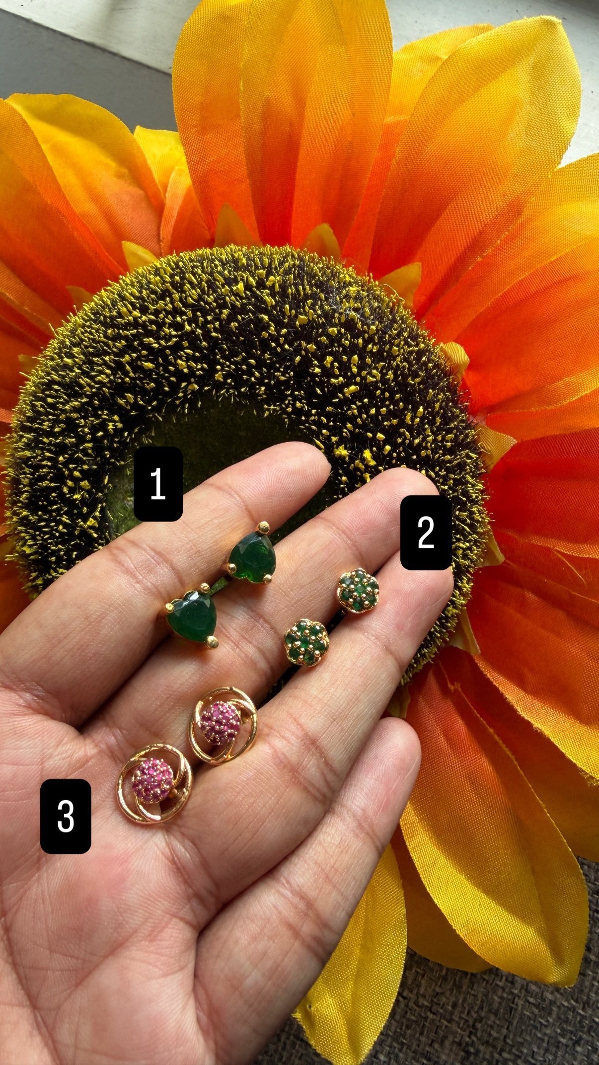 Gold plated earrings