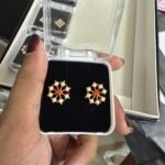 Pearl and coral stud (B)