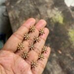 Starburst flower stud earrings